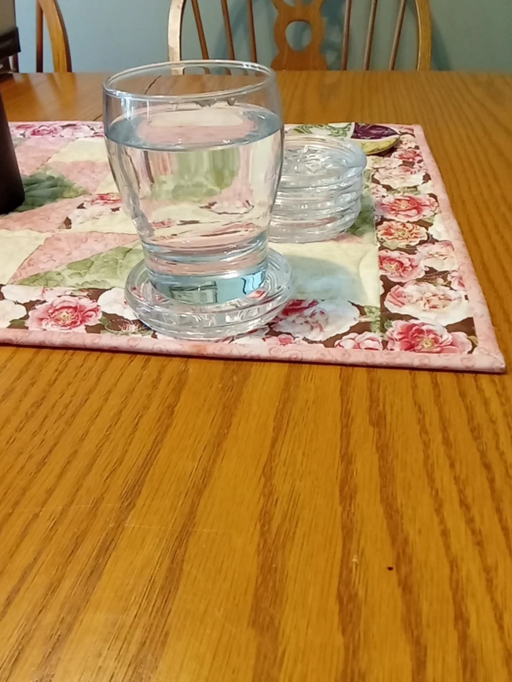 Vintage Glass Coaster Set Of 5